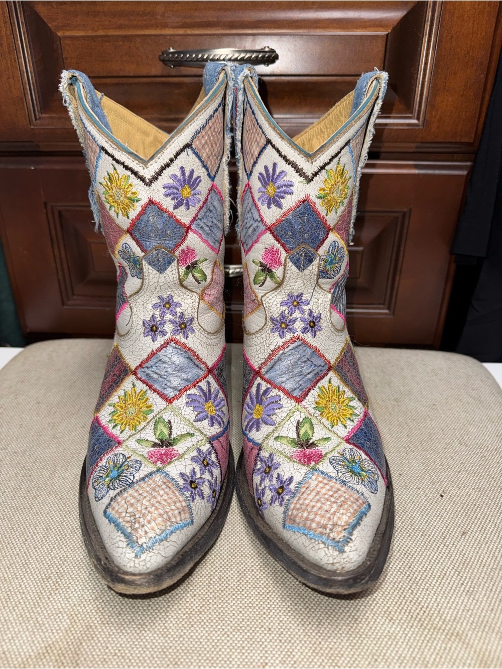 Old Gringo Heirloom Short Bone White Boot - Sz 7.5